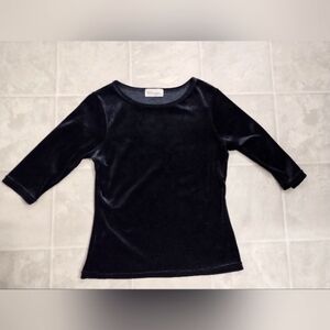 Black velvet top